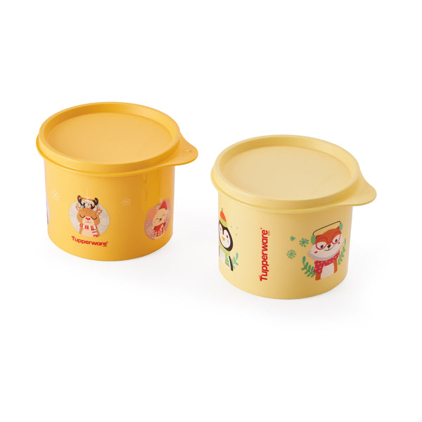 Compact Canister with Print | 2pcs | 600ml