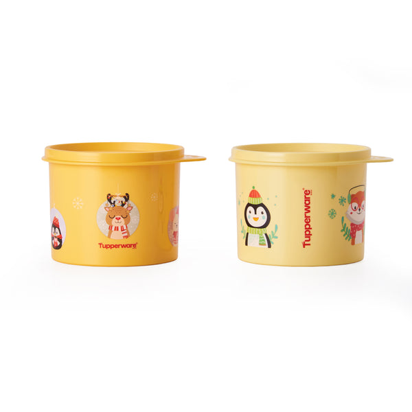 Compact Canister with Print | 2pcs | 600ml