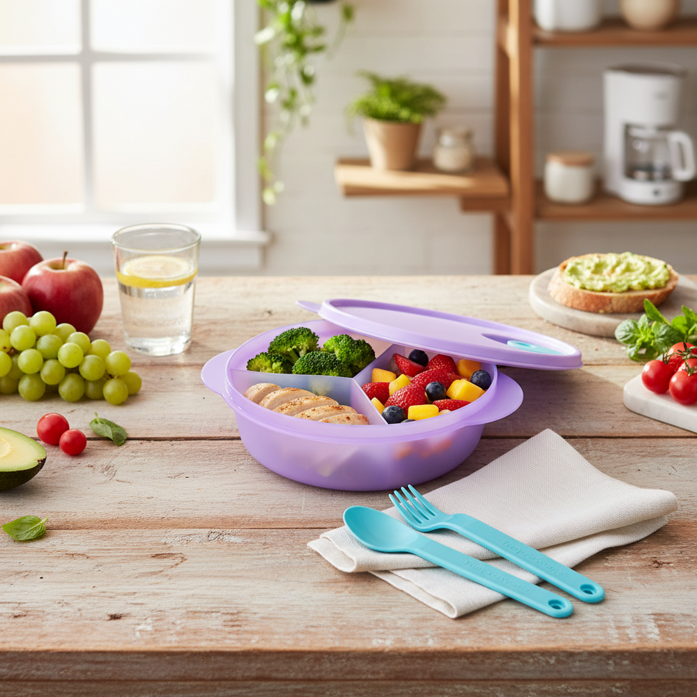 CrystalWave Divided Dish with Cutlery | 1pc | 825ml