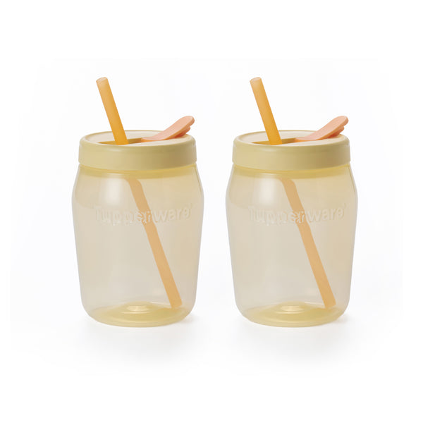 Universal Jar with Straw Cover | 2pcs | 550ml