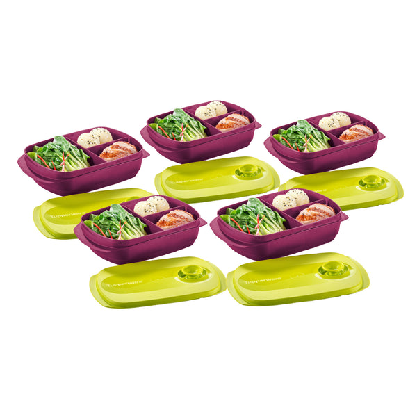 Reheatable Divided Lunch Box | 5pcs | 1L