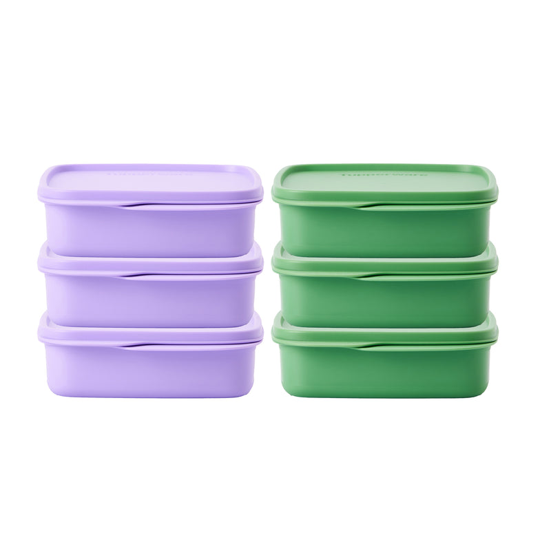 Divided Lunch Box Squares | 6pcs | 550ml