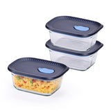 Tupperware® Voila™ Glass | Rectangular Glassware | 3pcs | 650ml