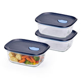 Tupperware® Voila™ Glass | Rectangular Glassware | 3pcs | 1L