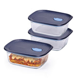 Tupperware® Voila™ Glass | Rectangular Glassware | 3pcs | 1.5L