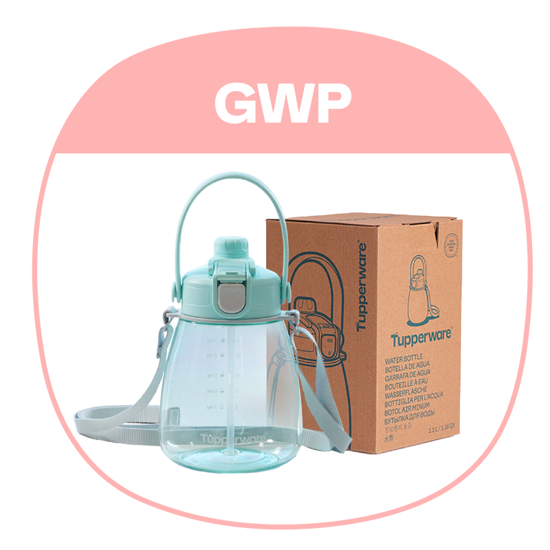 GWP: DropSip Water Bottle with Strap | 1pc | 1.1L