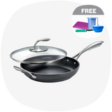 Black Series Fry Pan with Glass Lid 28cm
