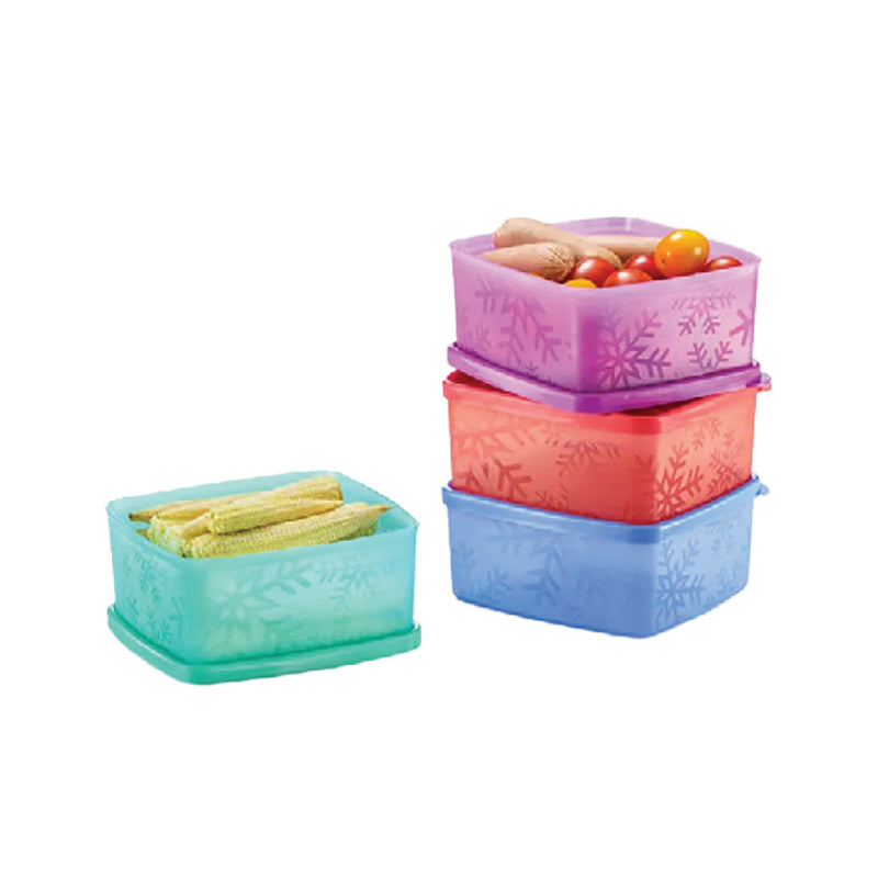 Snowflake Square Round | 4pcs | 400ml