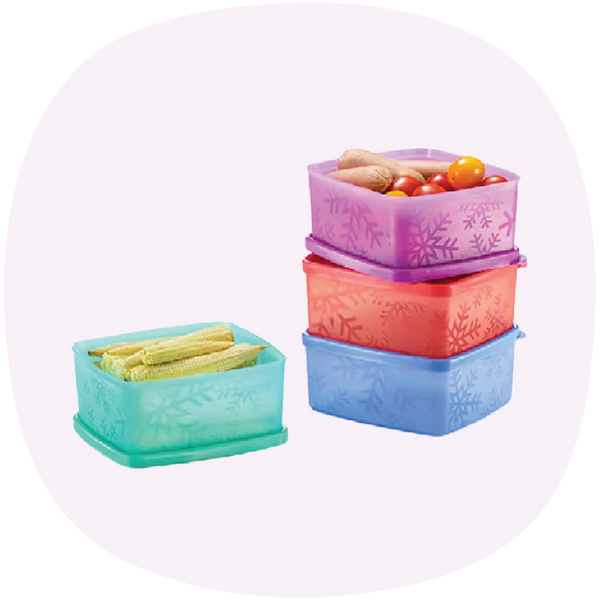 Snowflake Square Round | 4pcs | 400ml