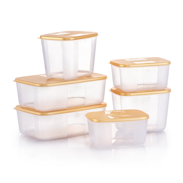 1pc Pp Plastic Container With Lid, 6-compartment For Fruits, Vegetables,  Onion, Garlic And More, Refrigerator & Freezer Safe, Storage Organizer Box