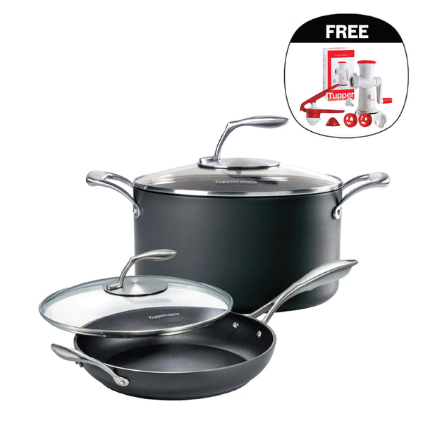 Black Series Fry Pan with Casserole Pot