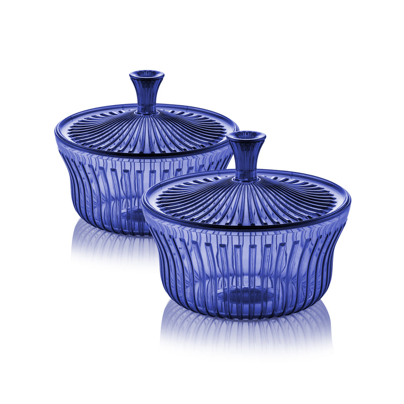 Royale Blue Crystalline Small Server | 2pcs |600ml